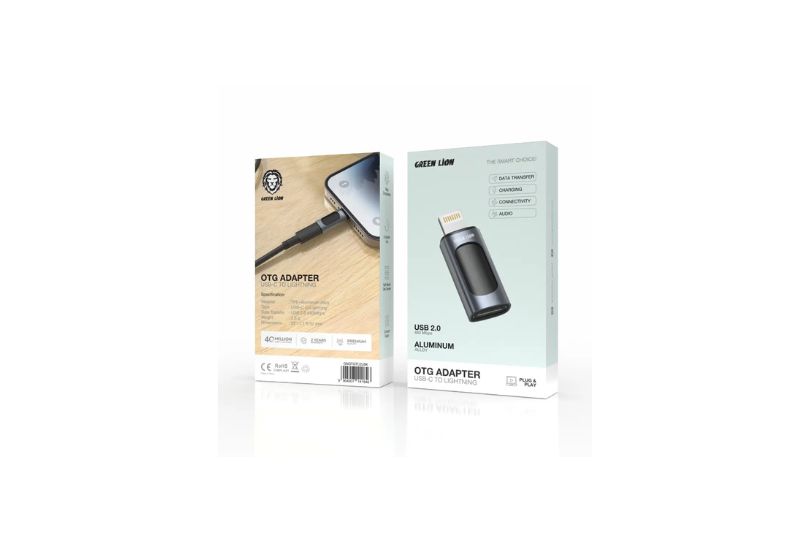 Green Lion OTG  ADAPTER USB-C To Lightning  USB 2.0 - Black