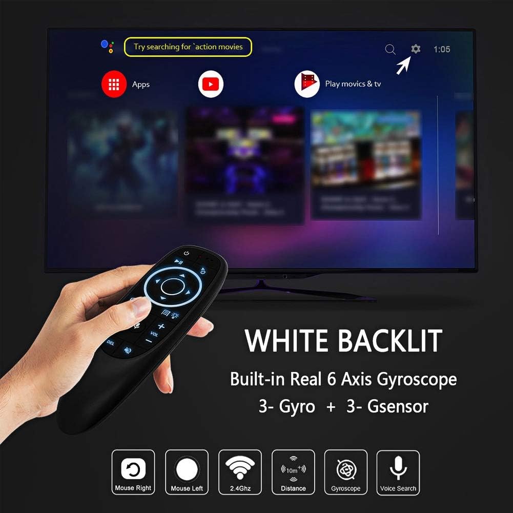 Voice Air Flying Mouse Gyroscope Wireless Infrared Backlight Tv Set-Top Box Remote Control