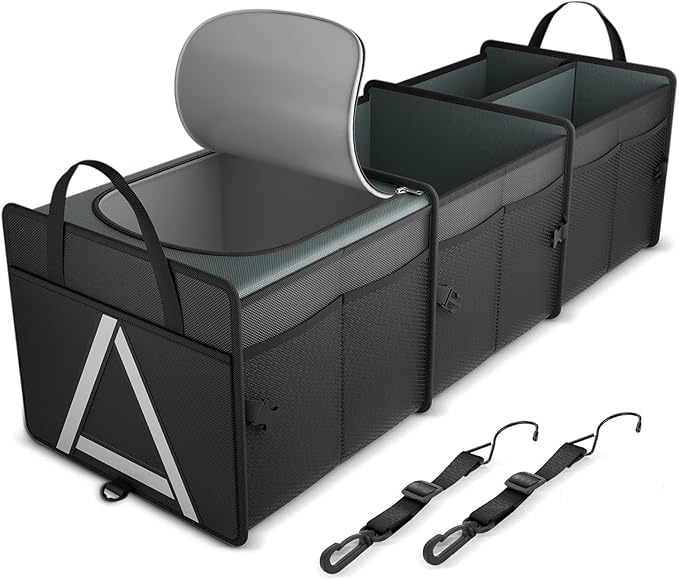Car Trunk Organizer, Foldable Car Storage Organizer, Car Tidy, Multi Compartment Trunk Storage