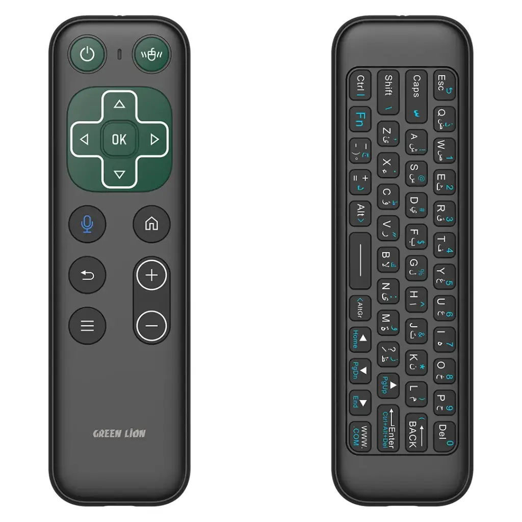 Green Lion Wireless Remote with Keyboard and Mouse, Dual Mode 2.4G