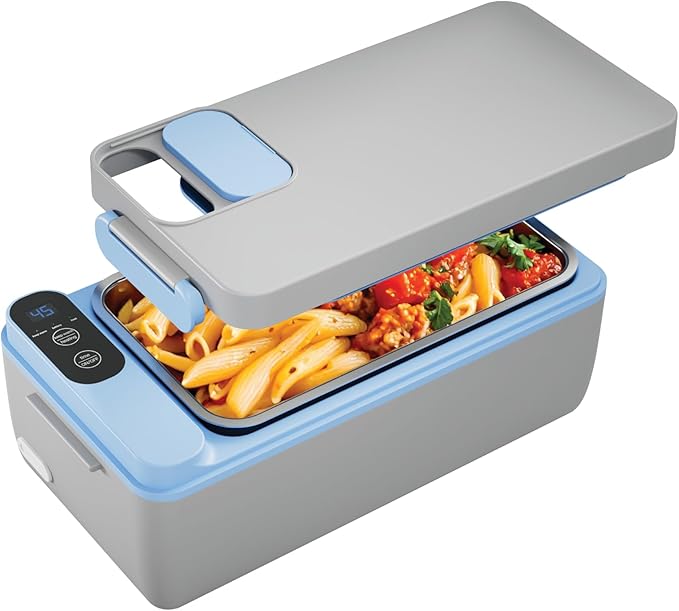 Powerology Lumo Portable Heated Lunch Box - Gray Blue