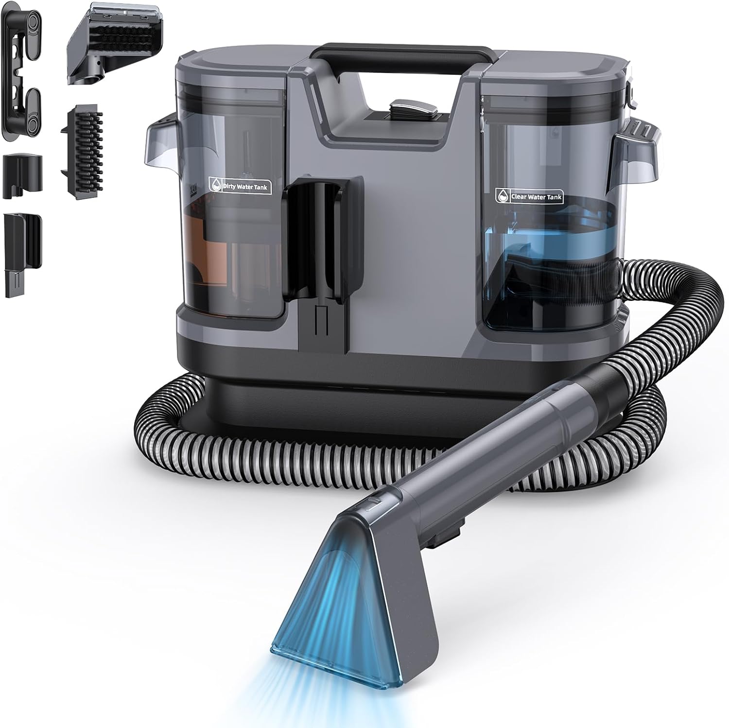 Cleaner 3 in 1 1650w Portable Carpet Cleaner with Self Cleaning and Long Hose for Carpets, Sofas and