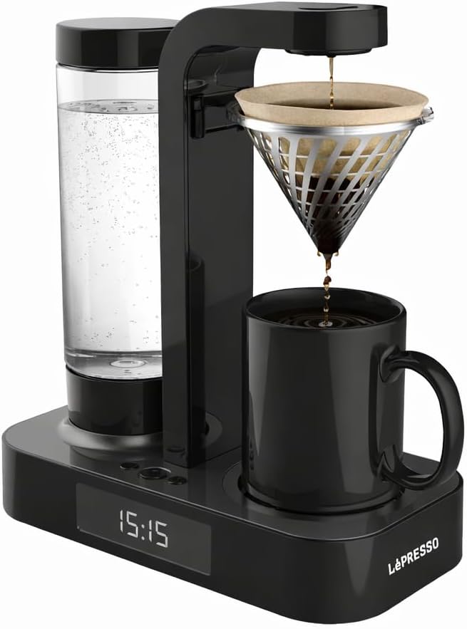 Lepresso Brew Time Drip Coffee System with Multiple Brewing Modes - Black