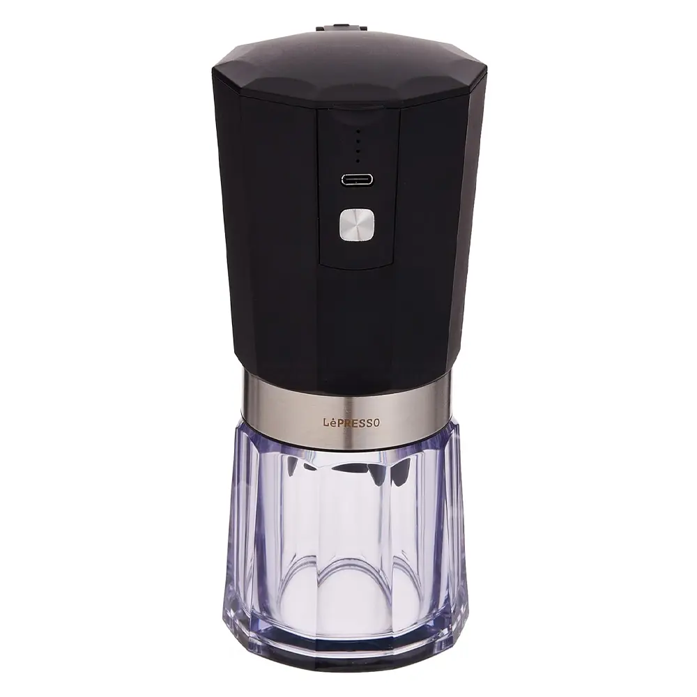 LePresso Cordless Burr Grinder with High-Precision Grinding - Black