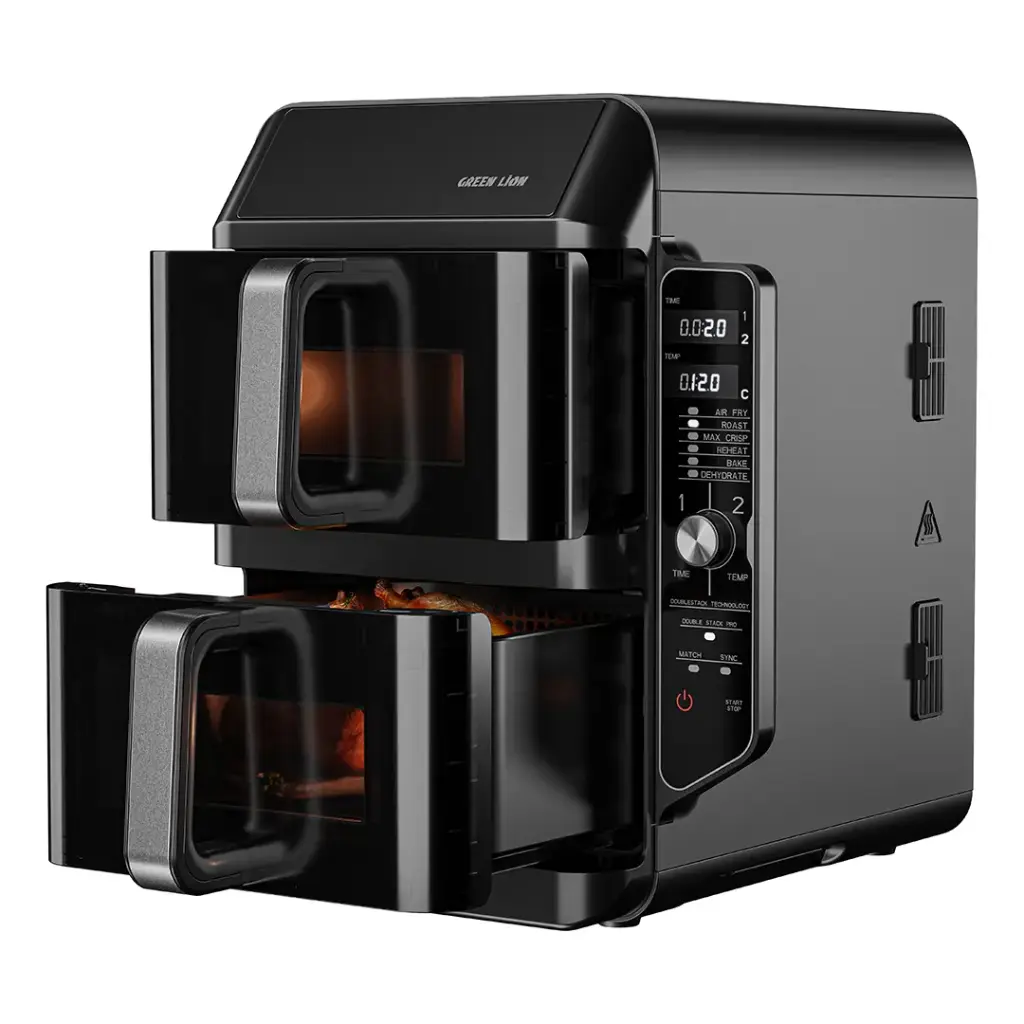 Green Lion  Double-Decker Pro Digital Air  Fryer - Black